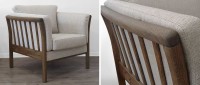 Vorschau: STOCKHOLM Designer Sessel mit Holzarmlehnen