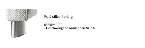Silberfarbener Fuß