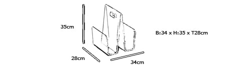 Zeitschriftenständer KÖLN aus Plexiglas von Edelber Maße