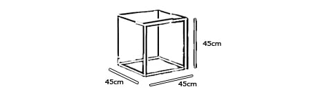 Plexiglas Würfel OSLO von Edelber Maße