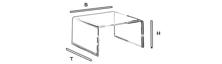 Plexiglas Tisch STOCKHOLM von Edelber