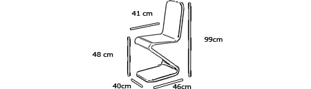 Freischwinger / Stuhl SYDNEY aus Plexiglas von Edelber Maße