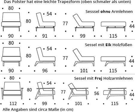 AMPLE Sessel von Innovation Maße