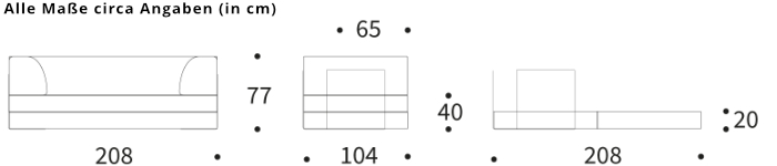 SIGMUND Schlafsofa von Innovation Maße