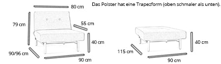FIFTYNINE Sessel von Innovation Maße