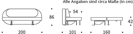 FILUCA Schlafsofa von Innovation Maße