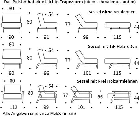 AMPLE Sessel von Innovation Maße