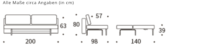 CONLIX Schlafsofa von Innovation Maße