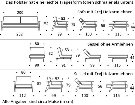 DUBLEXO FREJ Schlafsofa von Innovation Maße