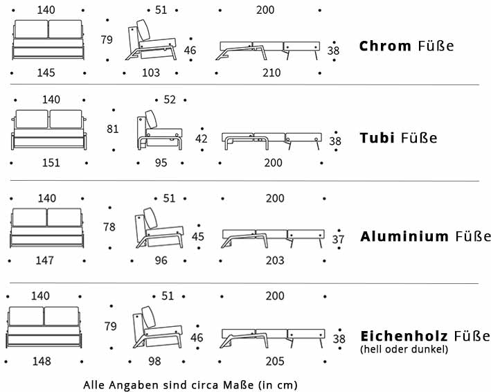 CUBED 02 Schlafsessel 90 von Innovation Maße