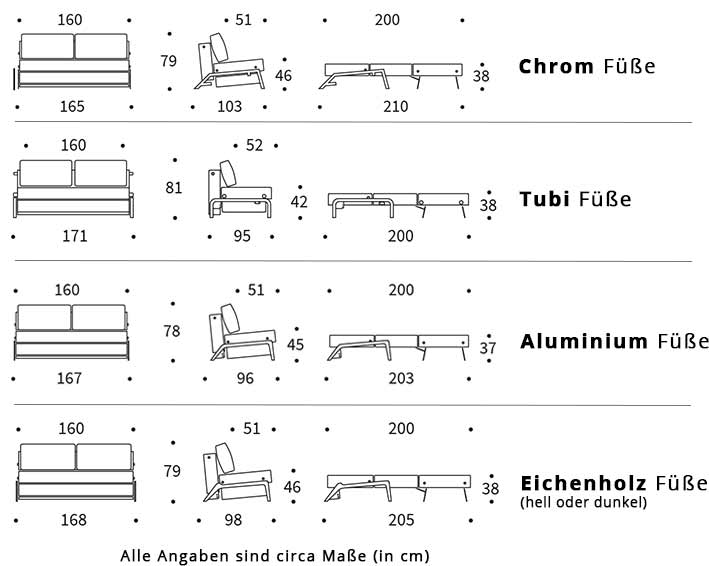 CUBED 02 Schlafsessel 90 von Innovation Maße