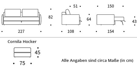 TRIPI Schlafsofa von Innovation Maße