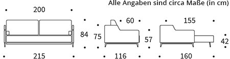 HERMOD Schlafsofa von Innovation Maße