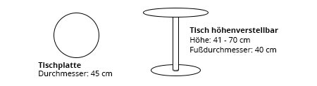 KIFFA Tisch von Innovation Maße