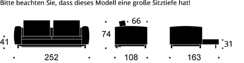 MAGNI Schlafsofa von Innovation Maße