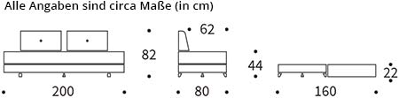 SIGMUND Schlafsofa von Innovation Maße