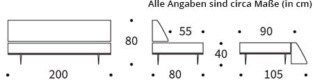 VANADIS Schlafsofa von Innovation Maße