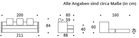 VILLUM Schlafsofa von Innovation Maße