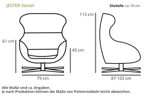 Signet Schlafsofa PAULA Maße