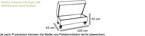 BERLIN DELUXE Hocker von sofaplus Maße