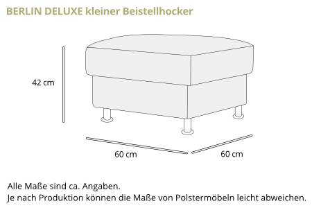BERLIN DELUXE kleiner Hocker von sofaplus Maße