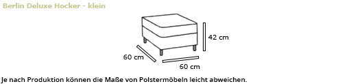 BERLIN DELUXE kleiner Hocker von sofaplus Maße