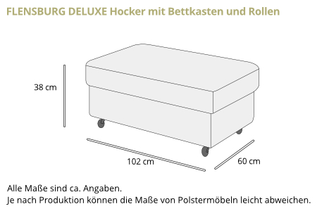 FLENSBURG DELUXE Hocker von sofaplus Maße