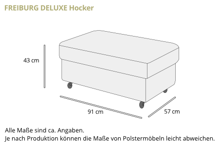 Hocker FREIBURG DELUXE von sofaplus Maße