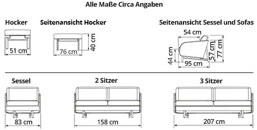 GRIMSTAD Designer Sessel von sofaplus Maße