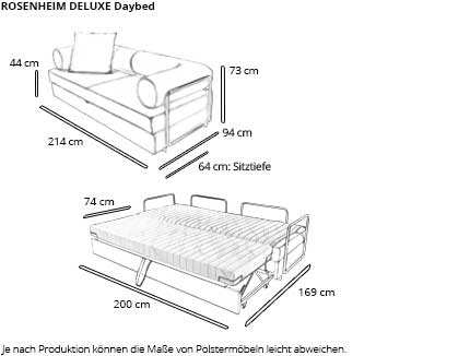 Schlafsofa ROSENHEIM DELUXE Maße