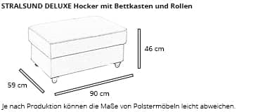 STRALSUND DELUXE Hocker von sofaplus Maße