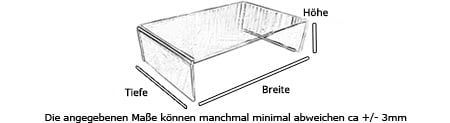 Hocker Tablett aus Aluminium von Softline Maße