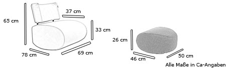 APOLLO Sessel und Hocker von Softline Maße