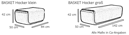 Softline Hocker BASKET Maße