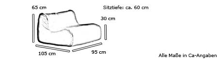 Sitzsack Sessel FLUID von Softline Maße