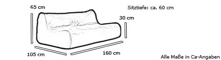 Sofa / Loungesofa FLUID von Softline Maße