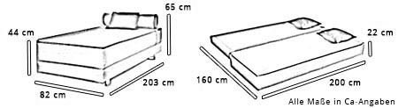 Daybed LUBI von Softline Maße