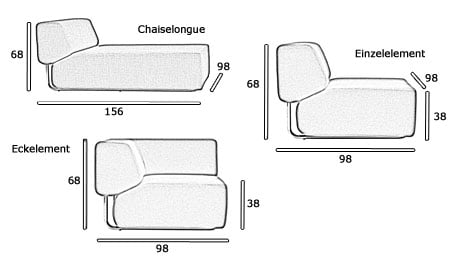 Modulsofa NOA von Softline Maße