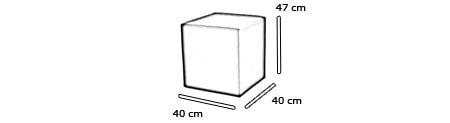 Sitzwürfel / Hocker POUF von Softline Maße