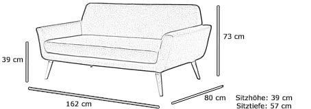 Softline Designer Sofa SCOPE Maße