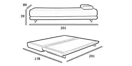 Daybed SHINE von Softline Maße