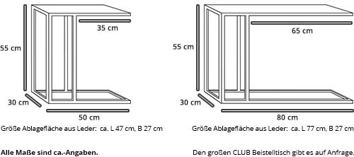 Beistelltisch CLUB von Swiss Plus Maße