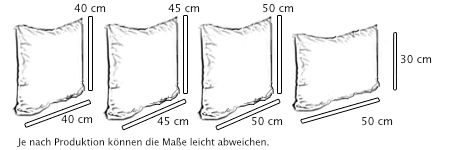 sofaplus KISSEN - Dekokissen, Seitenkissen - verschiedene Größen