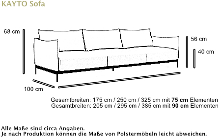 KAYTO 2-Sitzer, 3-Sitzer und 4-Sitzer Sofa - von Tenksom